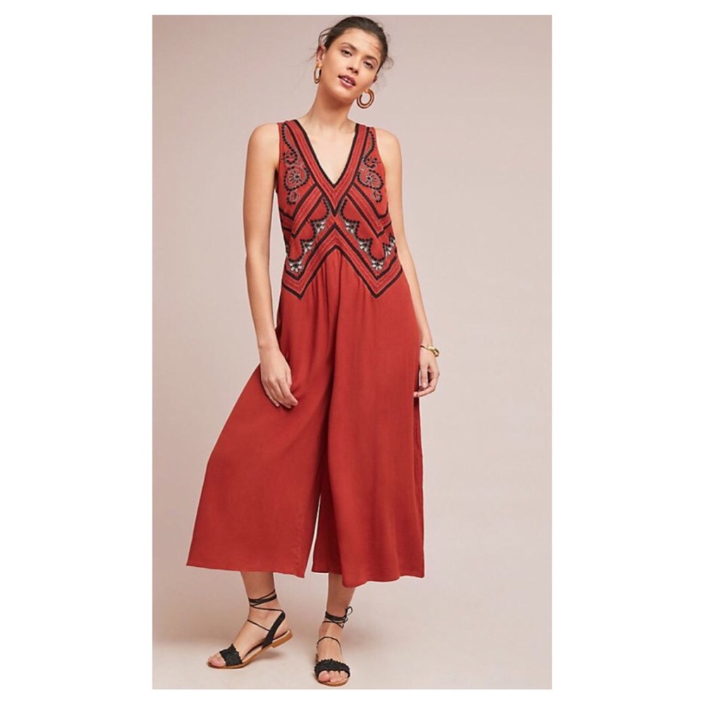 Anthropologie - Maeve - Desert Embroidered Jumpsuit